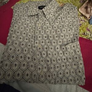 Calvin Klein Black and White Casual Button Down Shirt